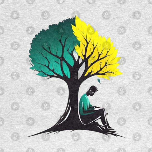 Book Reading under a Tree - Designs for a Green Future by Greenbubble